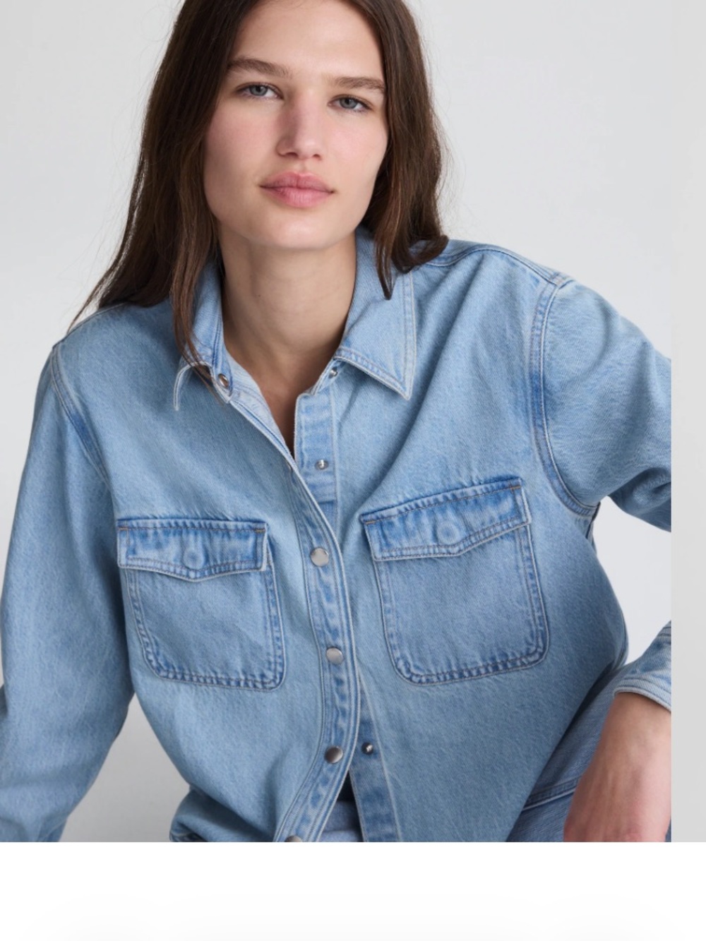 Madewell Women’s Airy Denim Relaxed Shirt Jacket
